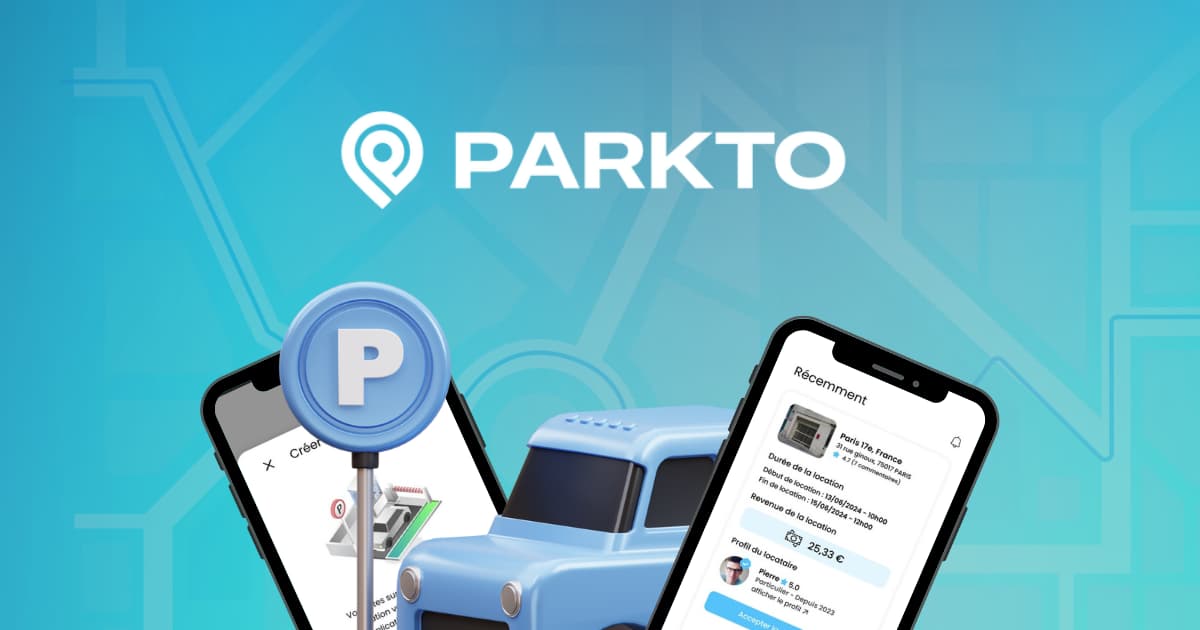 Image de l'application Parkto montrant son système de Airbnb du Parking