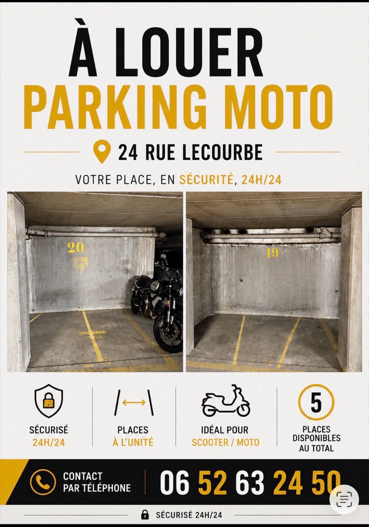 Détail du underground à 24 Rue Lecourbe, Paris